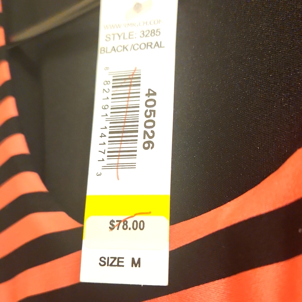 Dress Black & Coral-Talla NWT - Picture 2 of 4